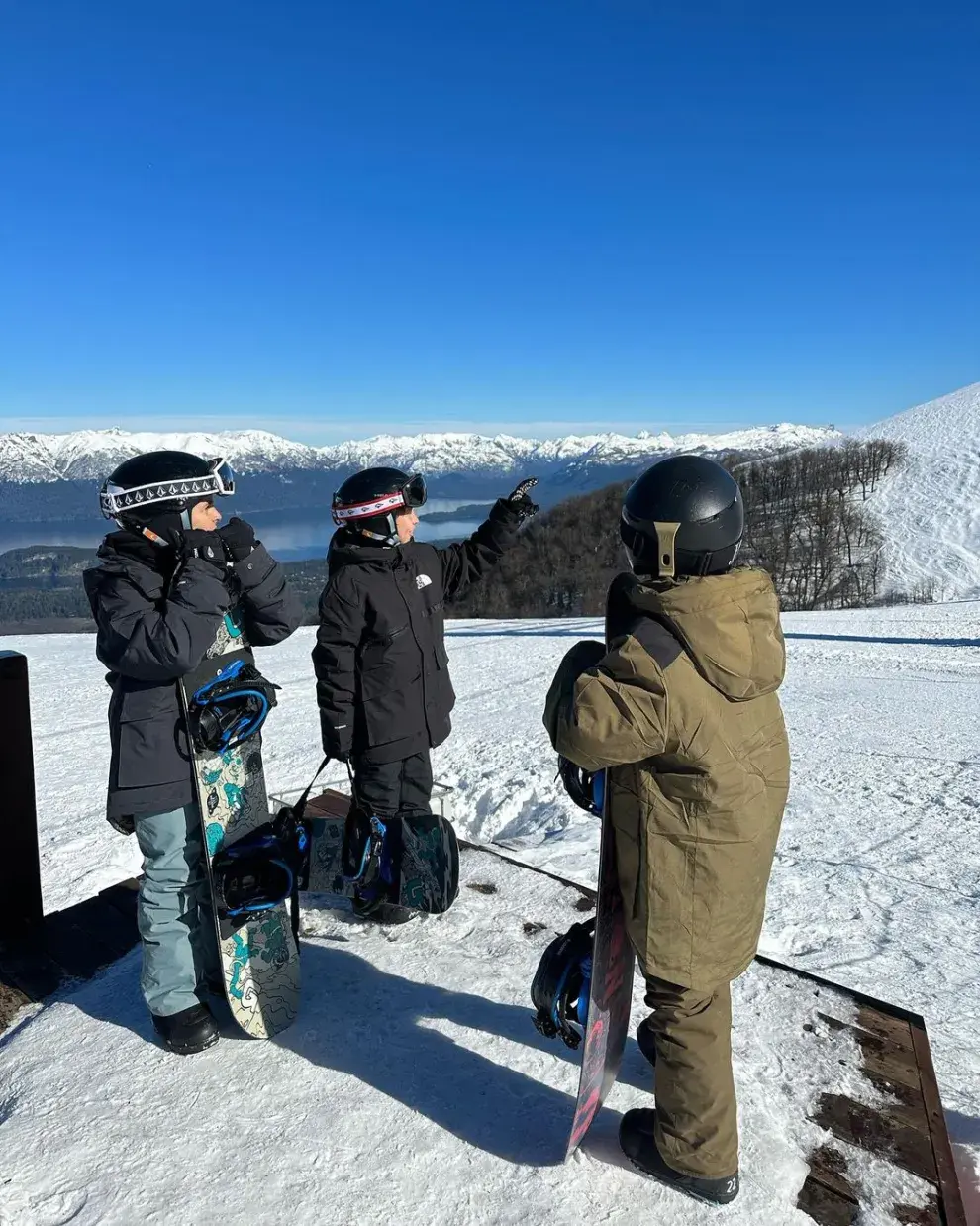 Pampita en la nieve.