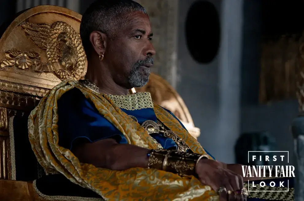 Denzel Washington en una de las escenas de Gladiador 2.