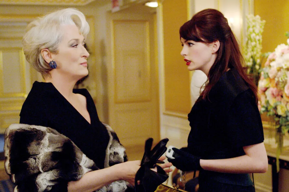 Meryl Streep y Anne Hathaway en una escena de El diablo viste a la moda.