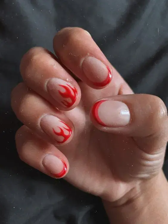 fire nail art