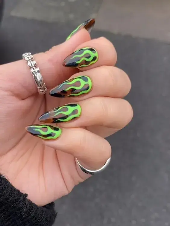 fire nail art