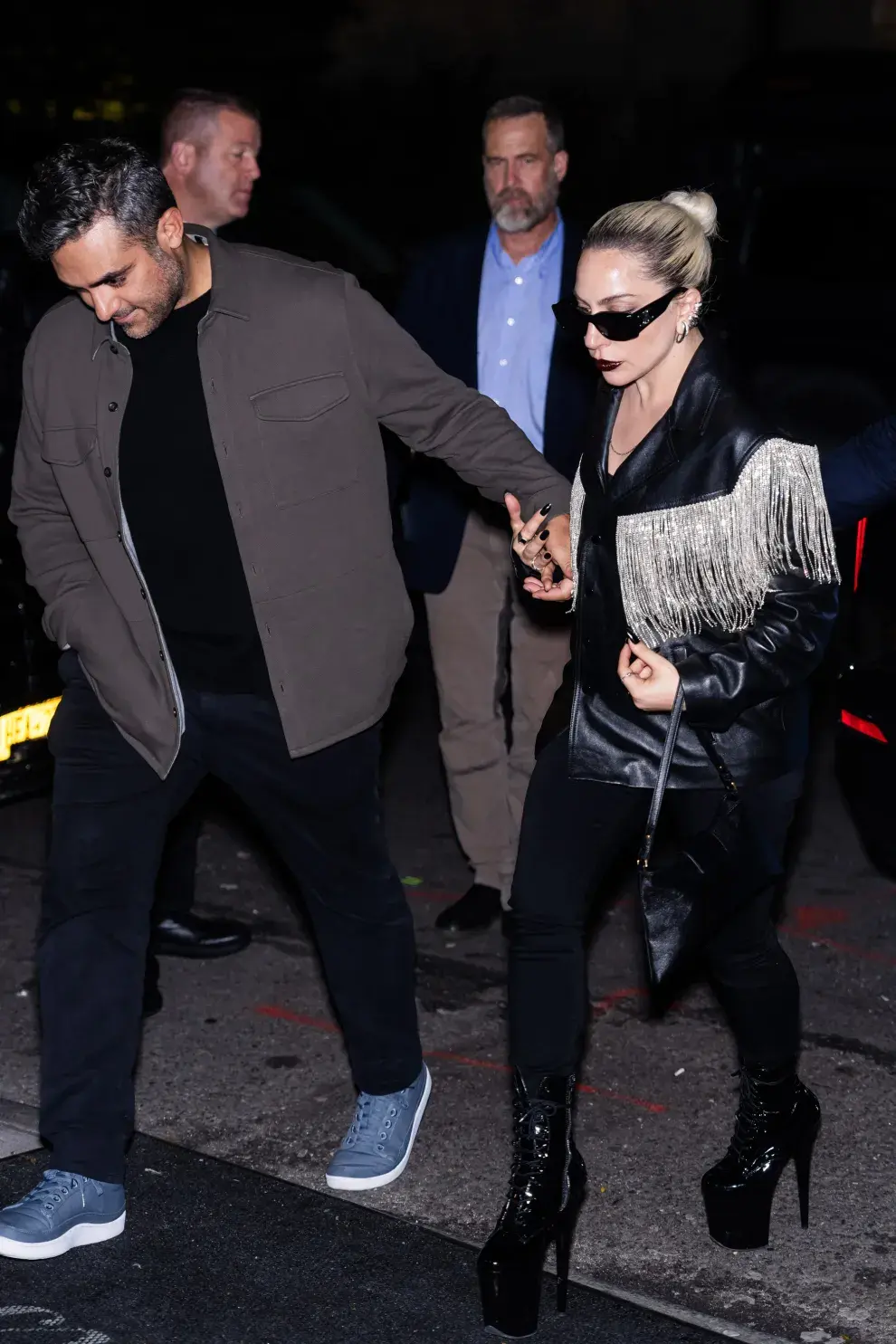 Lady Gaga y Michael Polansky en Nueva York, en 2023.