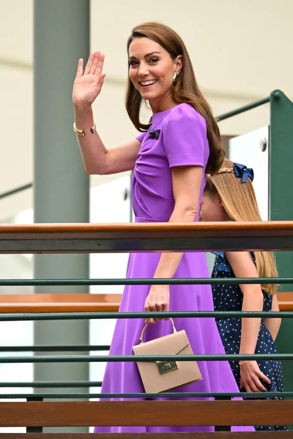 Kate Middleton en Wimbledon con un vestido violeta