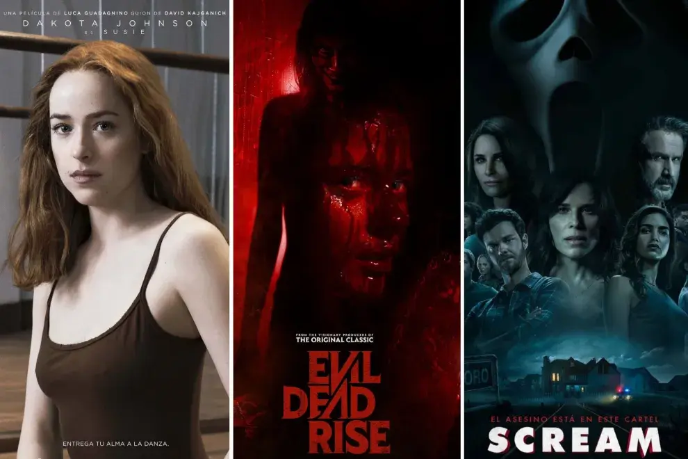 Pósters de Suspiria, Evil Dead: El despertar y Scream 5.