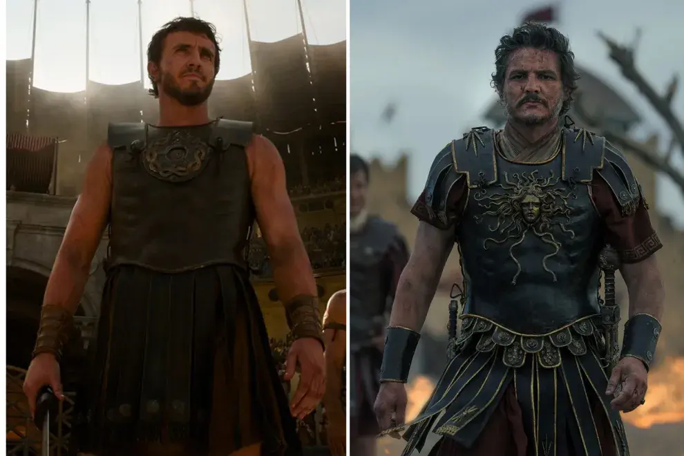 Primera imagen de Paul Mescal y Pedro Pascal en la secuela Gladiador 2.