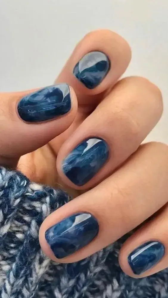 nail art azul