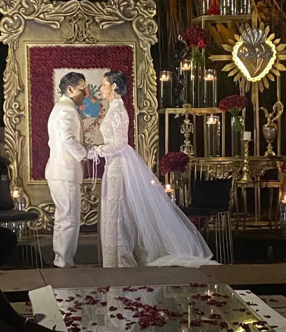 La boda de Christian Nodal y Ángela Aguilar.