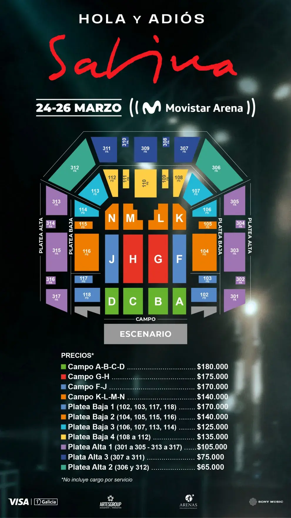 Plano del Movistar Arena