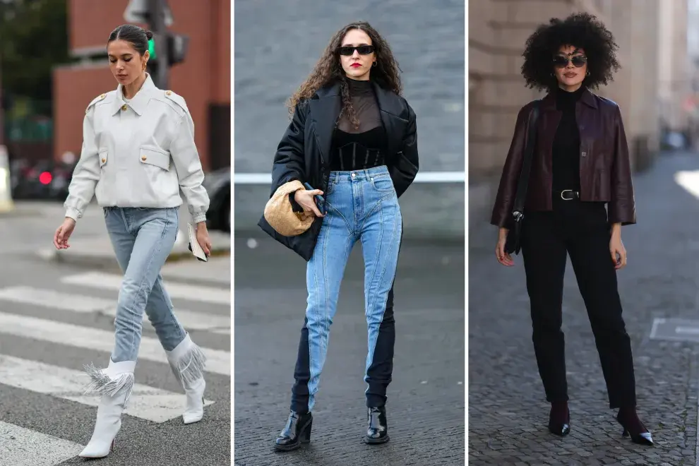 tres looks de street style con pantalón chupin