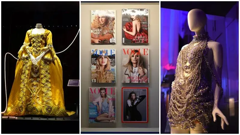 Su ropa, premios, revistas en las que apareció, presentes en la muestra de Taylor Swift.