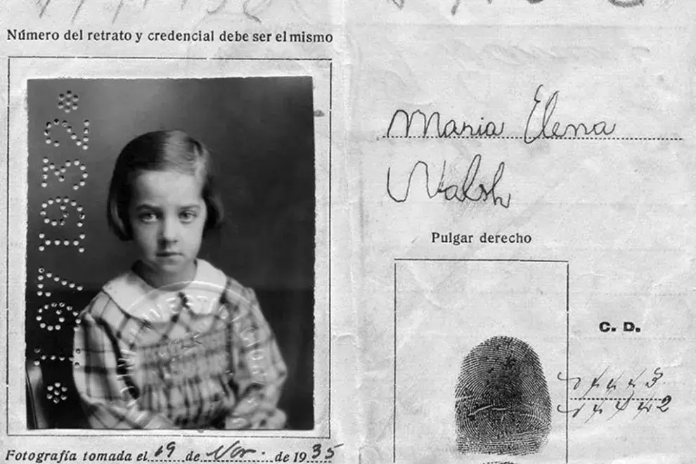 Casa Museo María Elena Walsh: su documento de nacimiento.