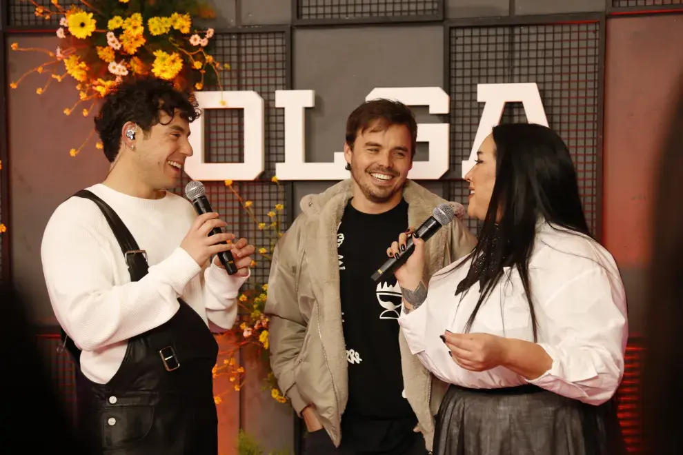 Fernando Dente, Bejamín Rojas y Evelyn Botto en el Cris Morena Day.