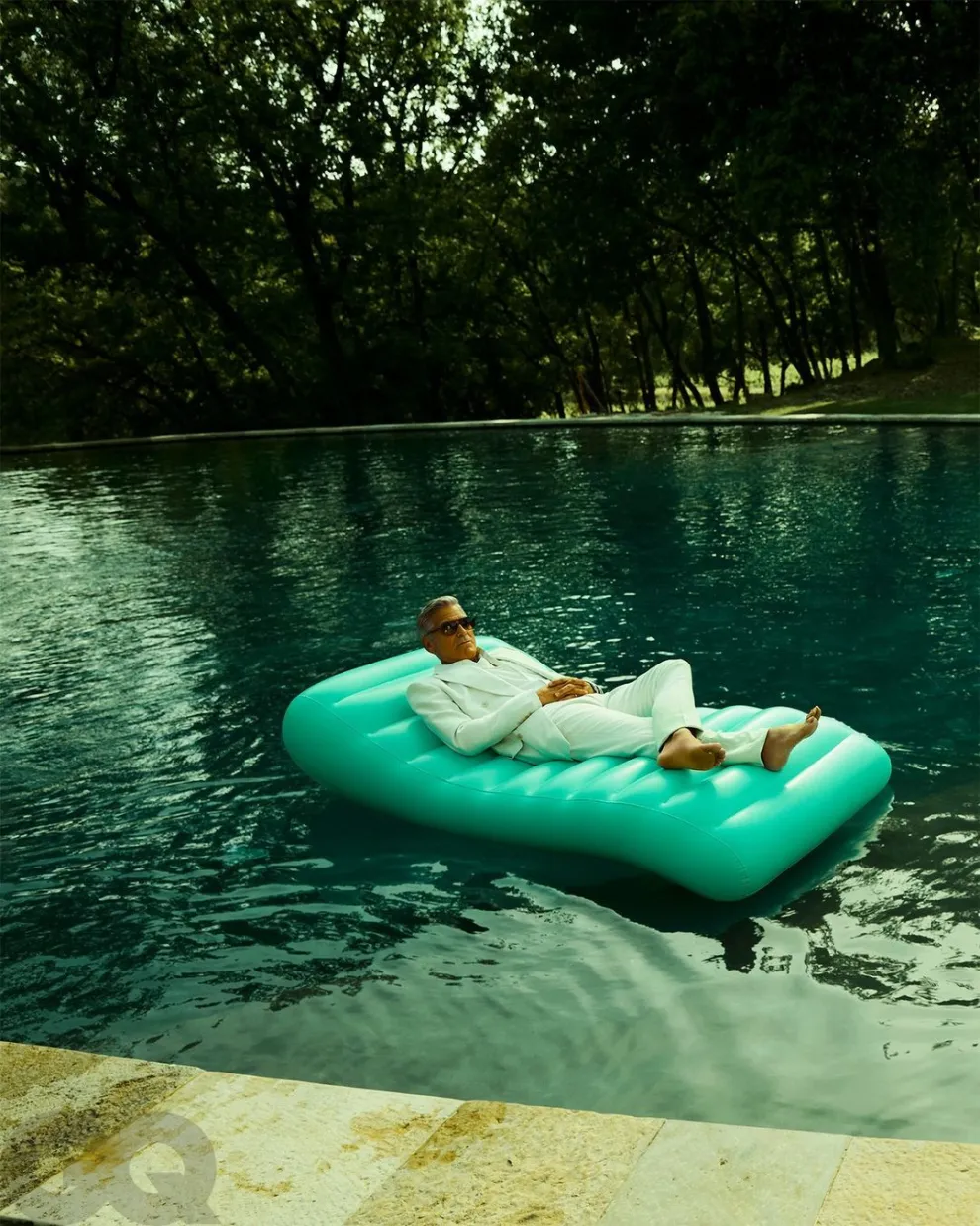 George Clooney en la sesión de fotos de GQ.