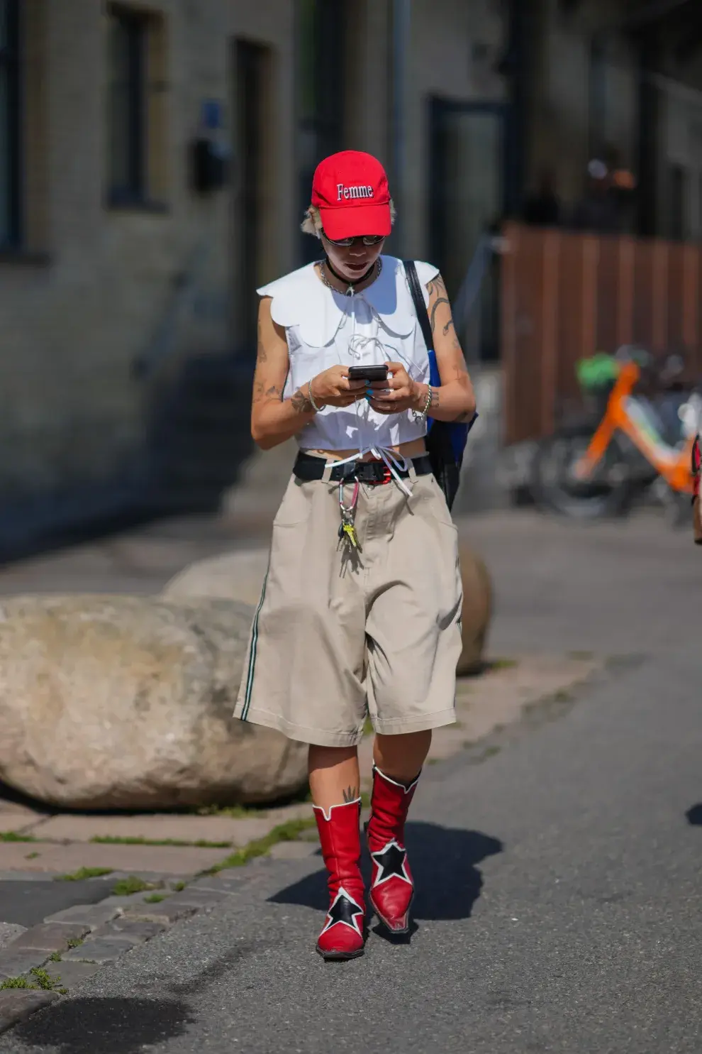 Mujer en la semana de la mode de Copenhagen.