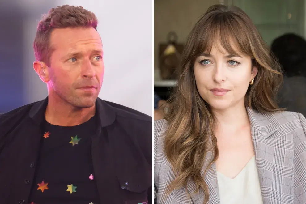 Fotos de Chris Martin y Dakota Johnson.