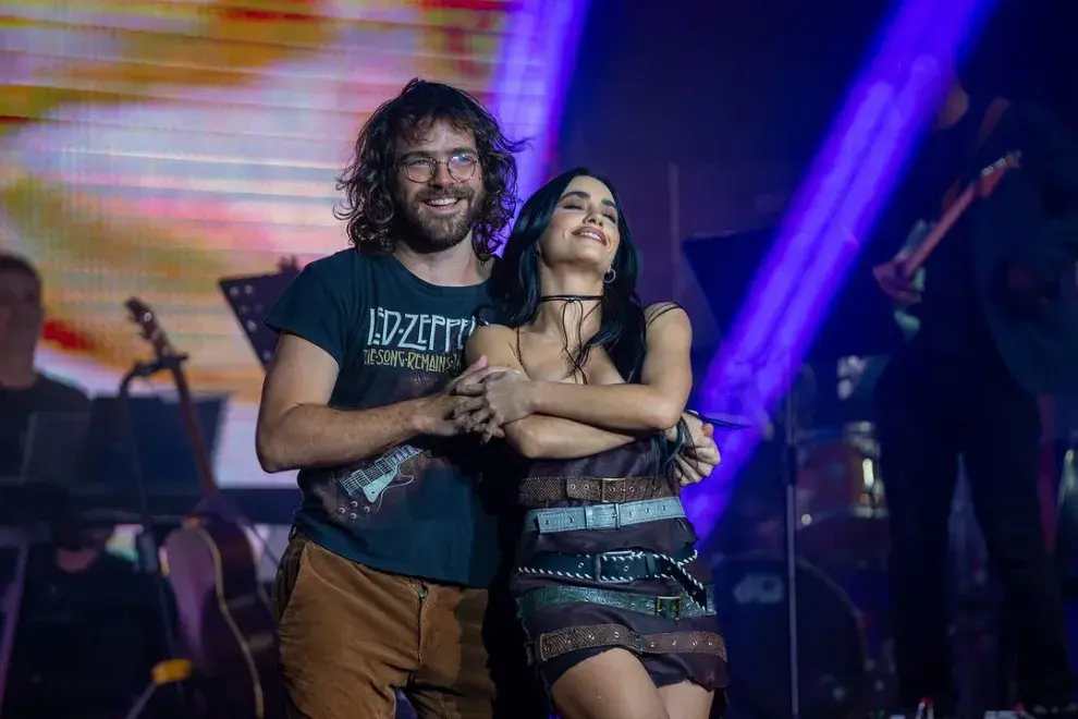 Lali y Peter en el Cris Morena Day, en el Gran Rex.