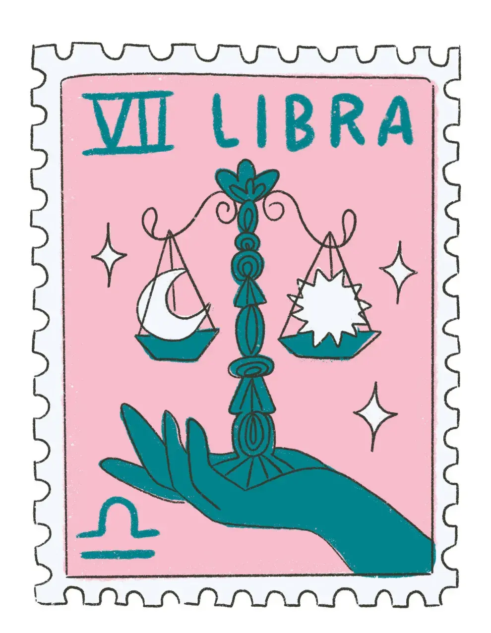 Ilustración del símbolo de Libra.