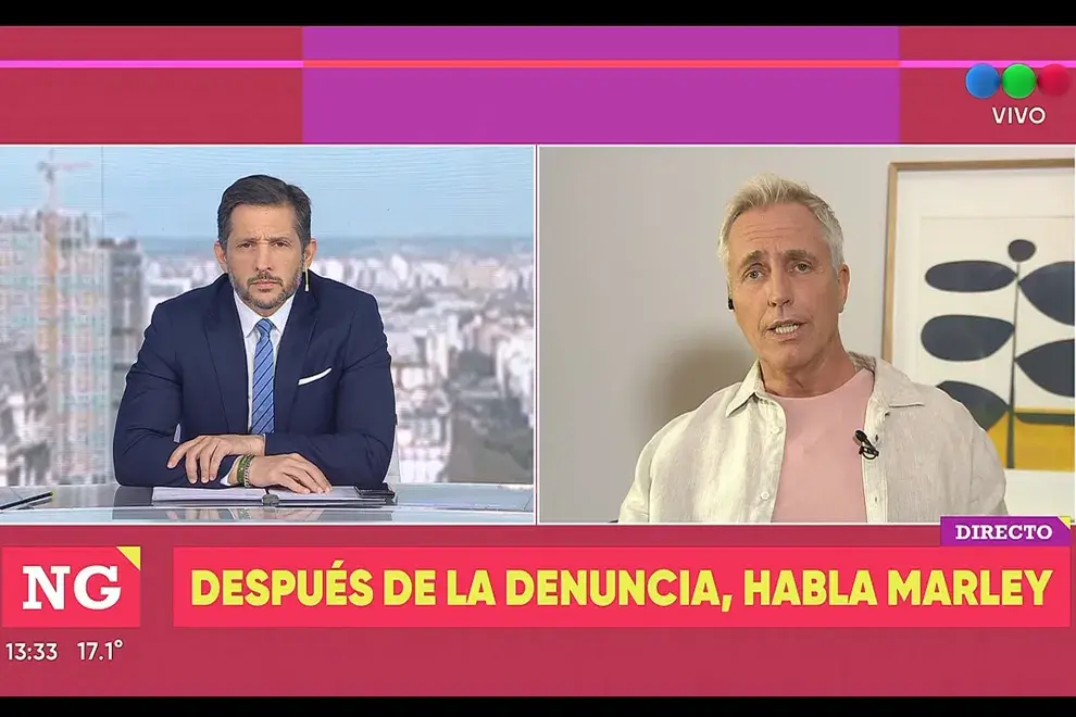 Marley dio su versión de los hechos en el noticiero de Telefe