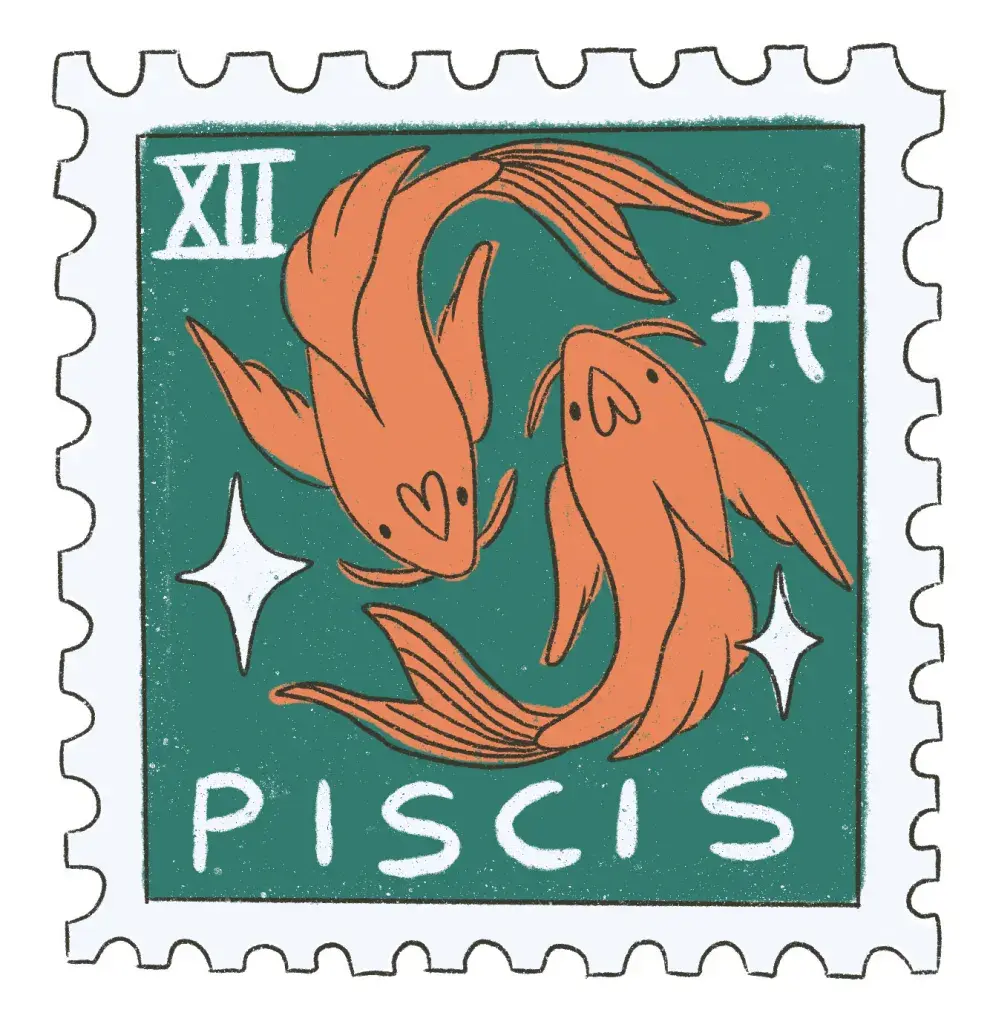 Ilustración del símbolo de Piscis.