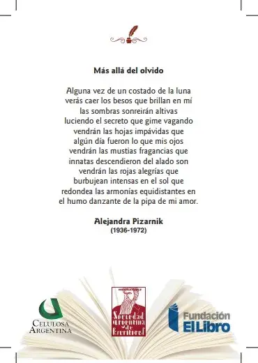 Poema de Alejandra Pizarnik.