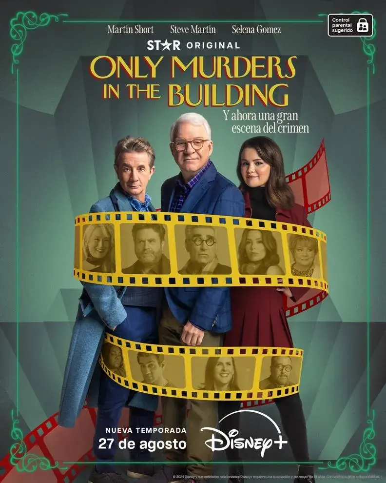 Póster de la cuarta temporada de Only Murders in the Building.