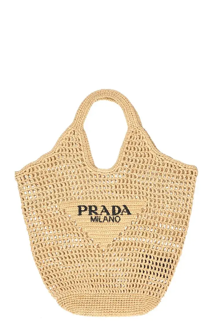 Cartera de rafia Prada