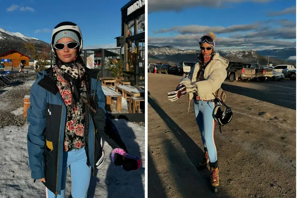 Zaira nara compartió sus looks desde la nieve