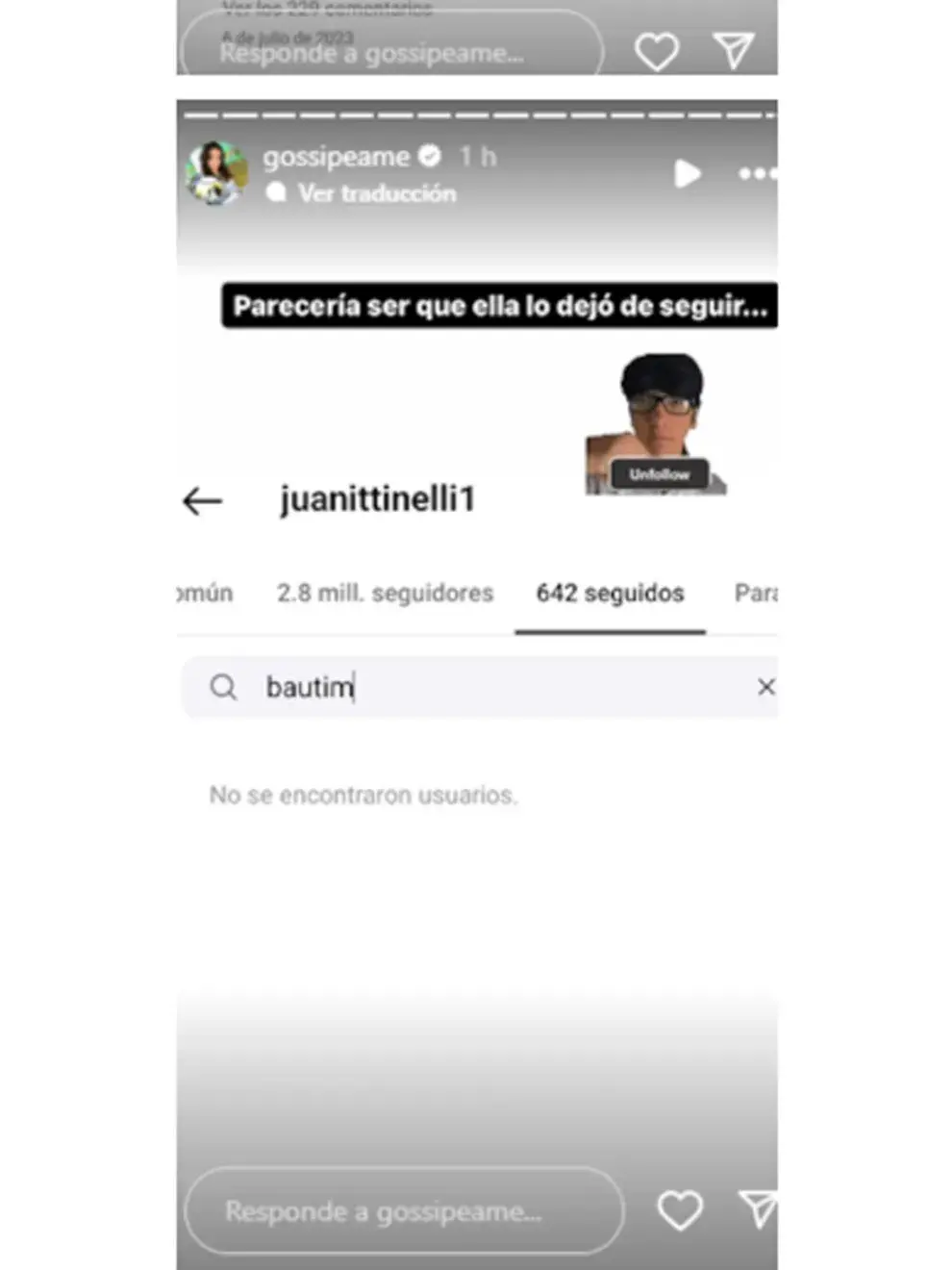 Según informó la influencer, al parecer, Mascia habría estalkeado a Juanita  en las redes y le habría dado varios likes a viejas fotos de la modelo