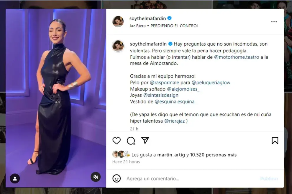 De acuerdo a lo que se pudo ver en el programa las preguntas hacia la artista tuvieron que ver con el abuso que sufrió Fardin del actor Juan Darthés que, finalmente, durante una larga lucha pidiendo justicia fue condenado en Brasil a seis años de prisión.De acuerdo a lo que se pudo ver en el programa las preguntas hacia la artista tuvieron que ver con el abuso que sufrió Fardin del actor Juan Darthés que, finalmente, durante una larga lucha pidiendo justicia fue condenado en Brasil a seis años de prisión.