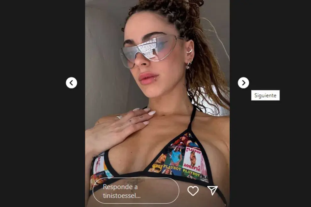 Tini Stoessel compartió una foto en la que se la ve con un traje de baño que levantó la temperatura en Instagram