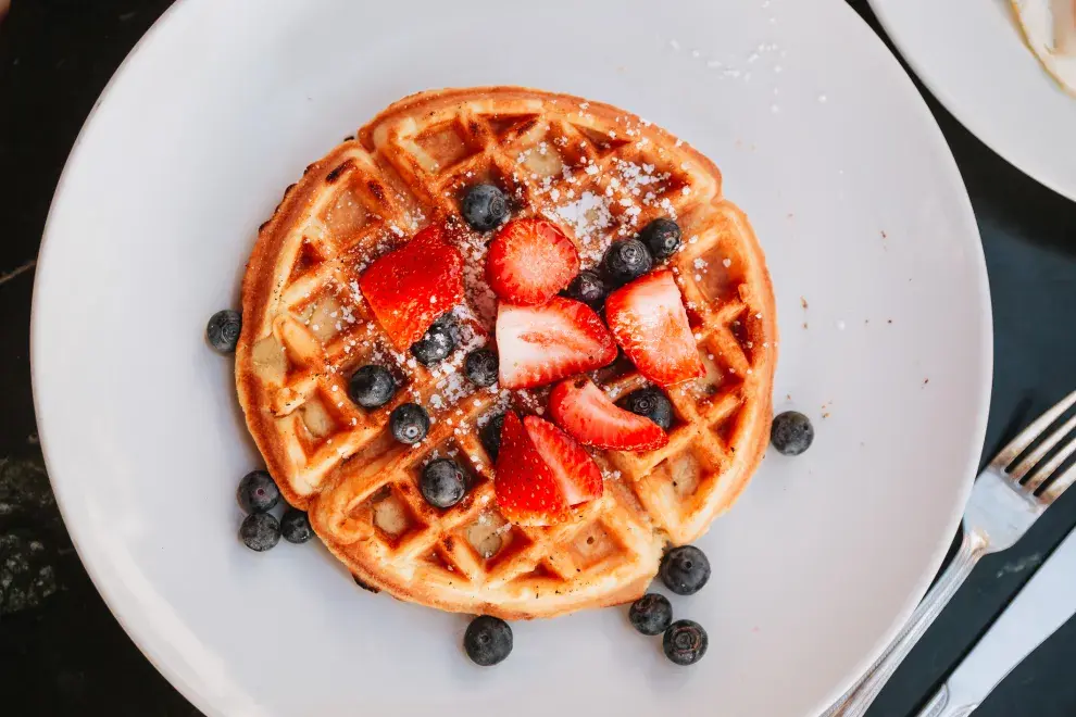 Waffles sin harina, una receta fácil.