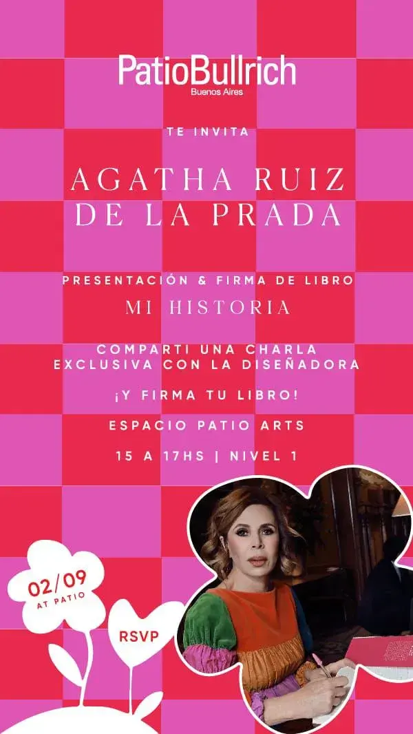 Agatha Ruiz de la Prada presenta un libro en Buenos Aires.