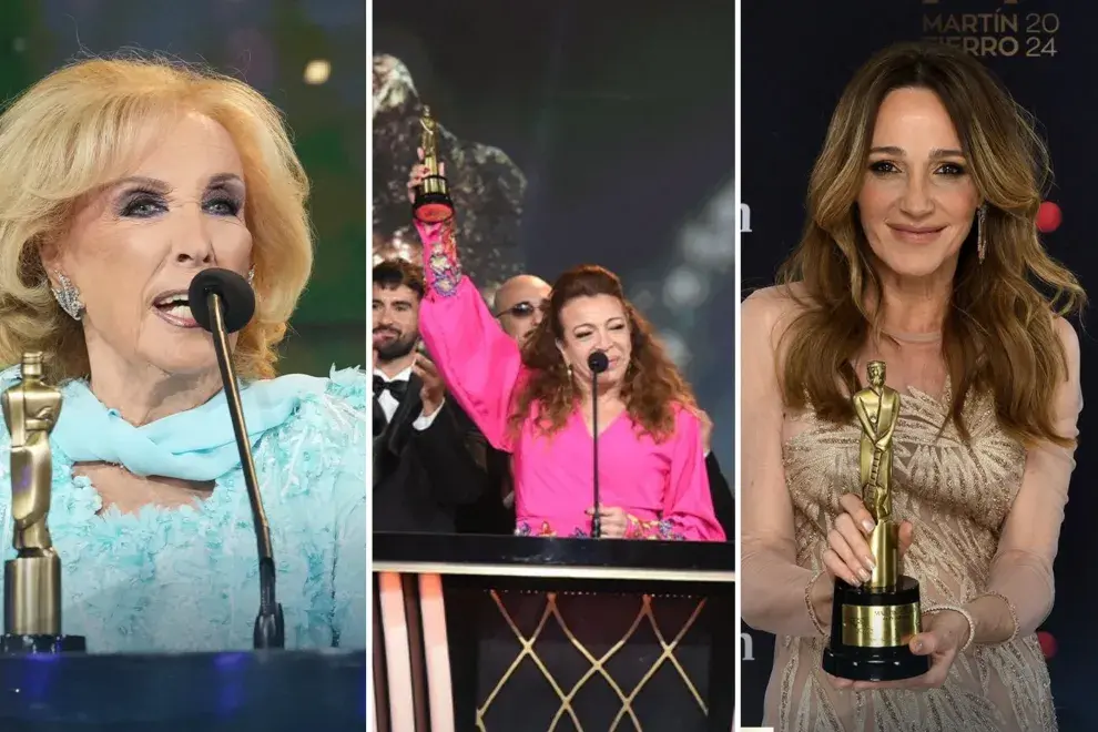 Fotos de Mirtha Legrand, Lizy Tagliani y Verónica Lozano.