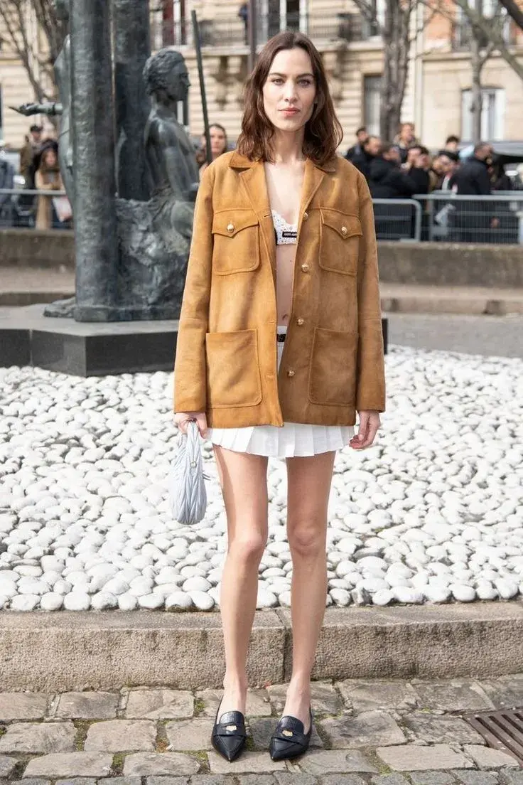 Alexa Chung en la semana de la moda de Londres.