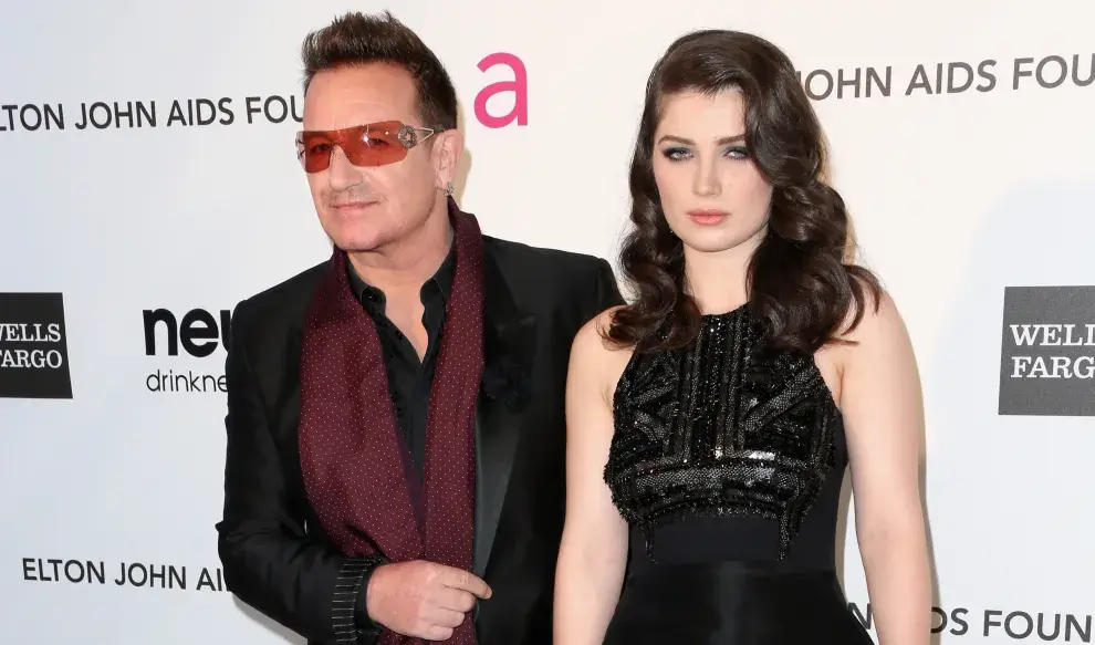 Foto de Bono y su hija, la actriz Eve Hewson. 