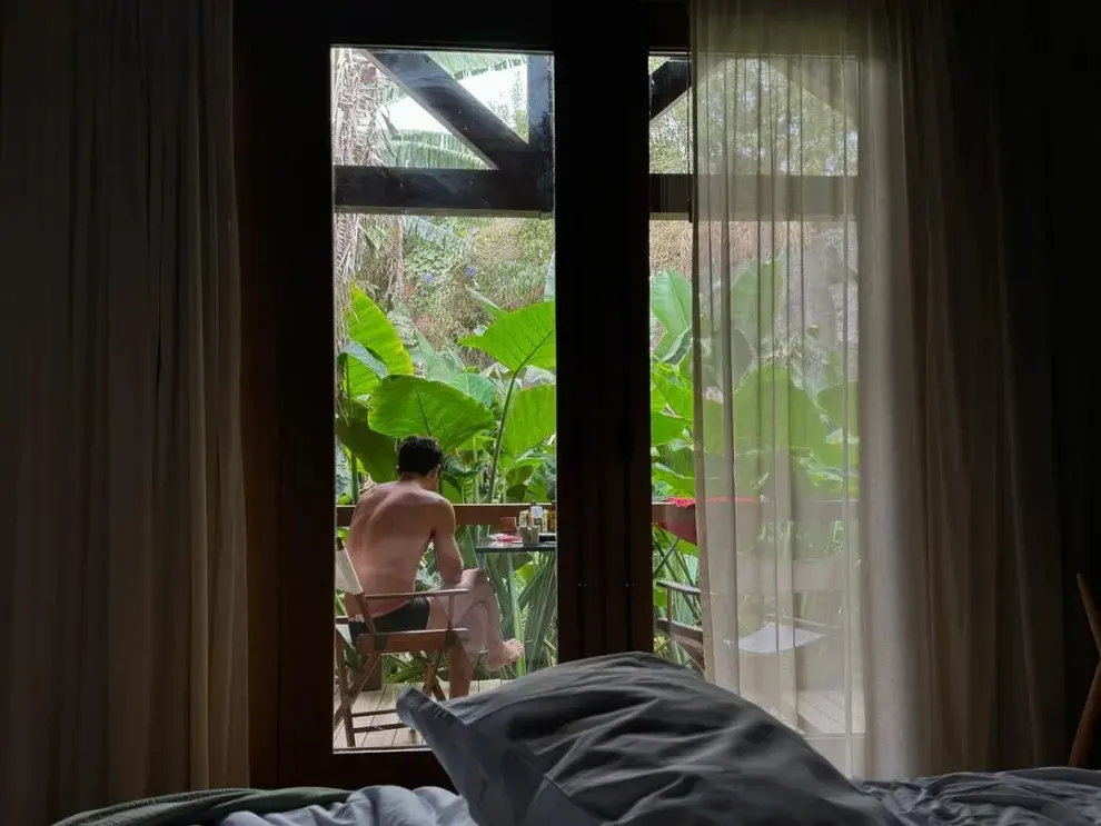 El Chino Darín de vacaciones, foto subida por su pareja en Instagram.