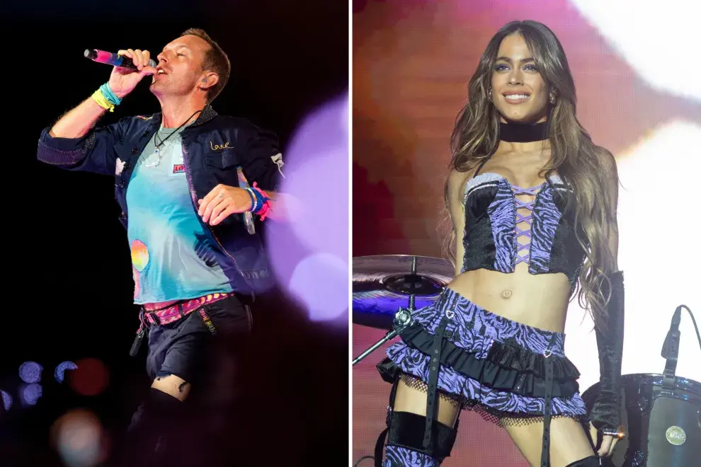 Foto de Chris Martin y Tini Stoessel.