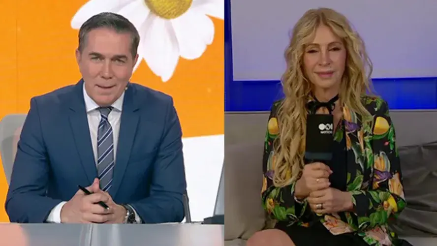 Foto de Cris Morena en Telefe Noticias.