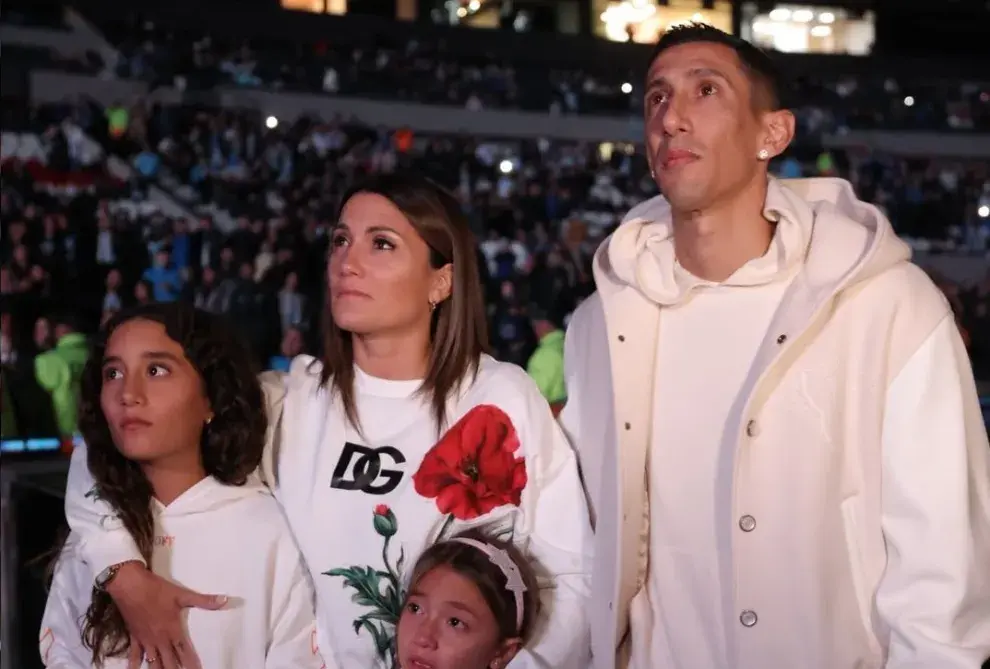 La familia Di María en el Monumental, el 5 de septiembre de 2024.