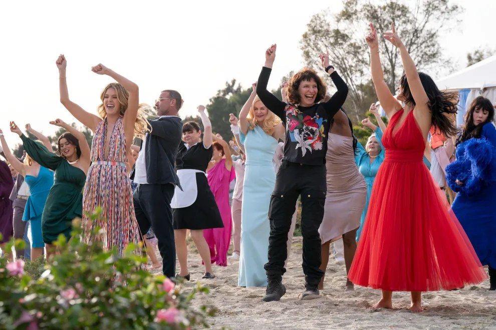 Imagen del rodaje del baile inicial de La pareja perfecta.