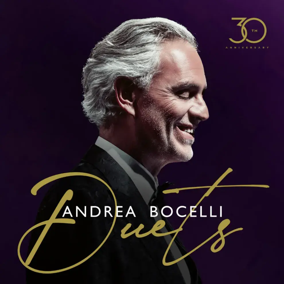 Portada de Duets, el nuevo disco de Andrea Bocelli.