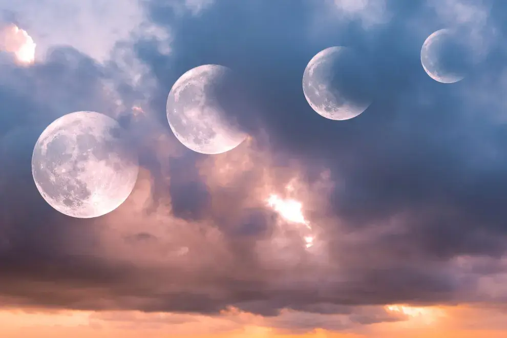 Imágenes de la luna en distintas fases