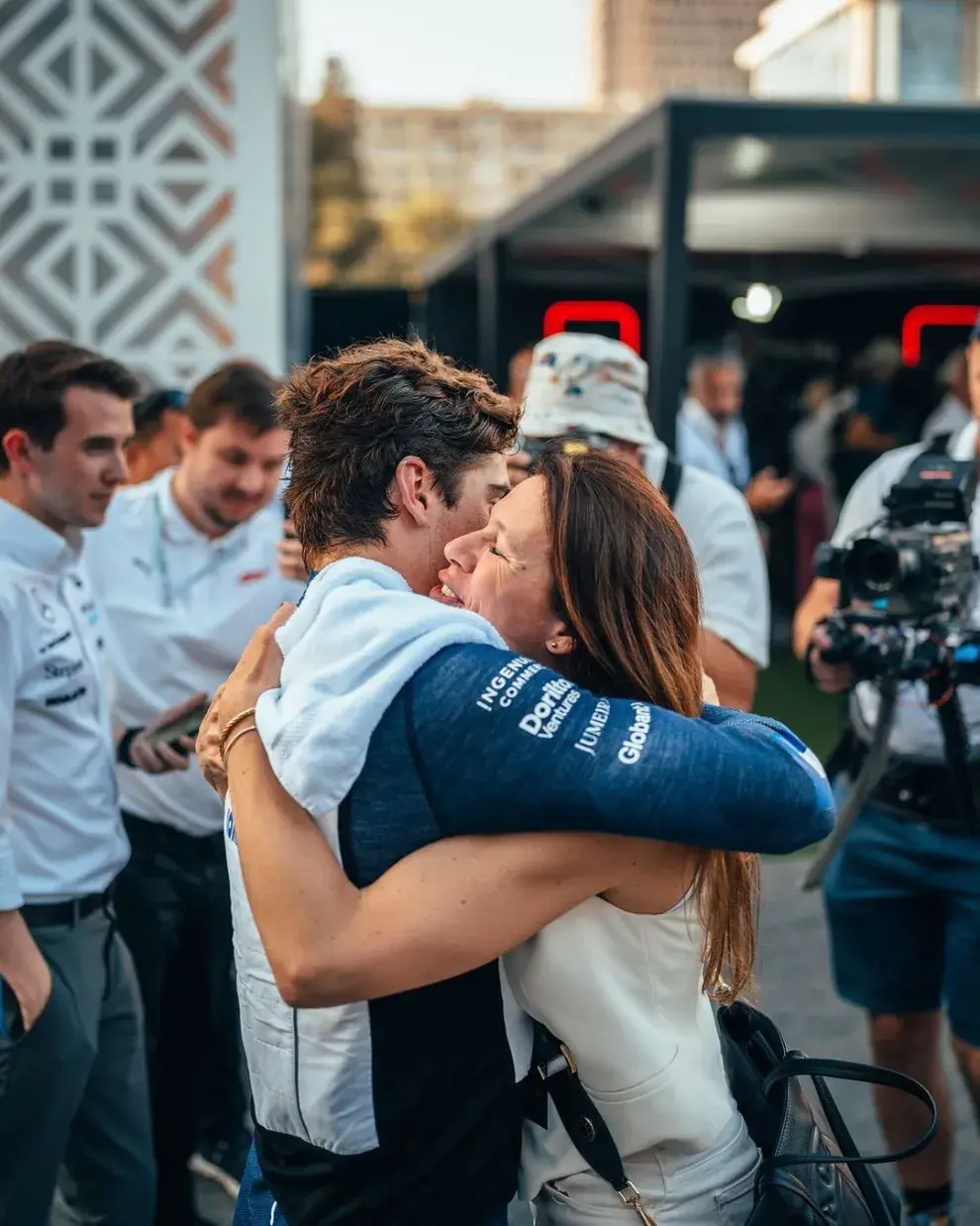 Foto de Franco Colapinto y Andrea Trofimczuk.