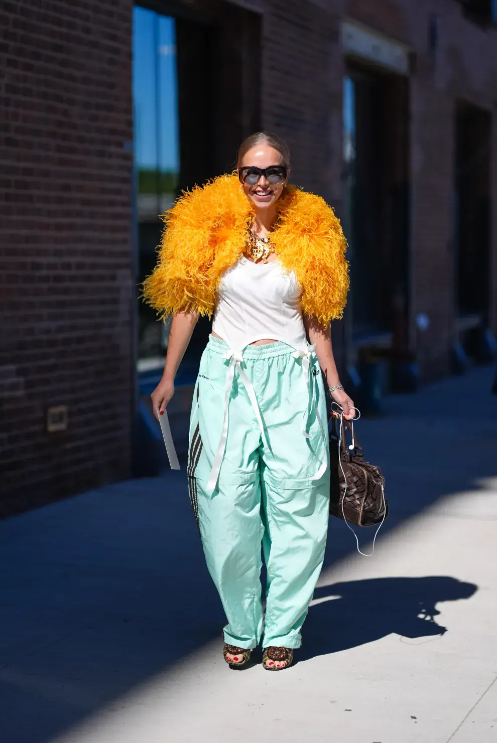 Invitada a un desfile de la semana de la moda en Nueva York.