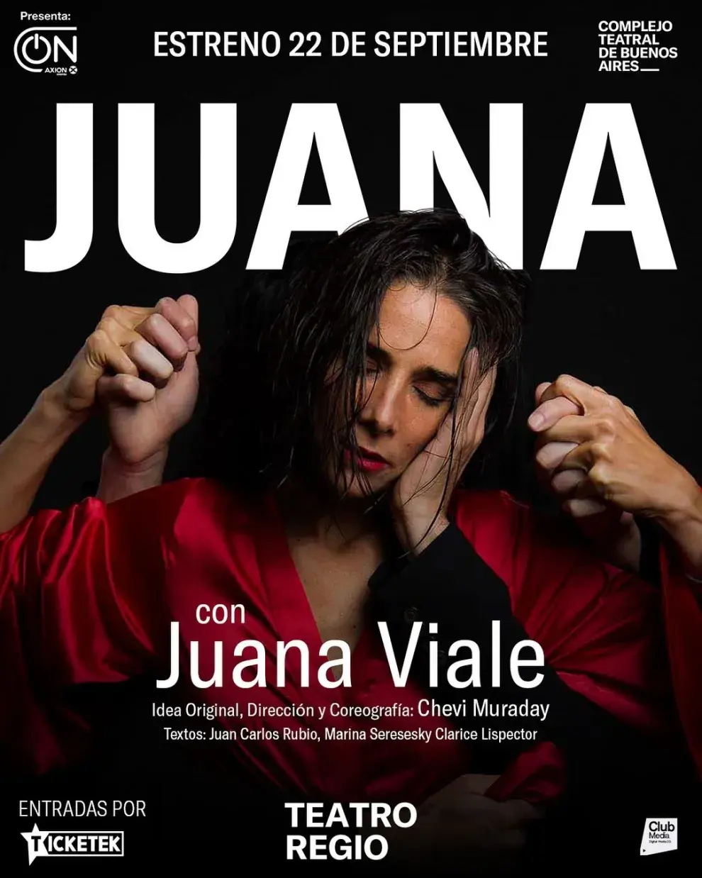 Poster de la obra de teatro de Juana Viale.