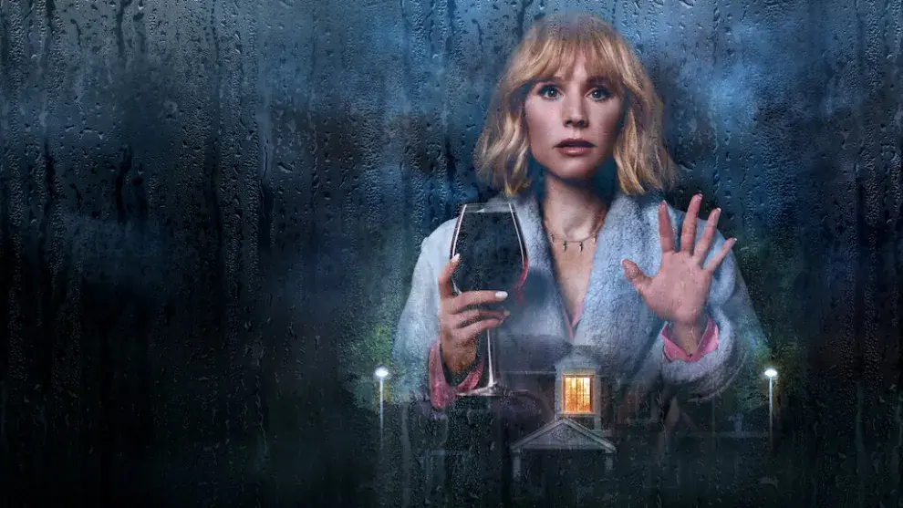 Póster de la serie de Netflix, La mujer de la casa de enfrente de la chica en la ventana.