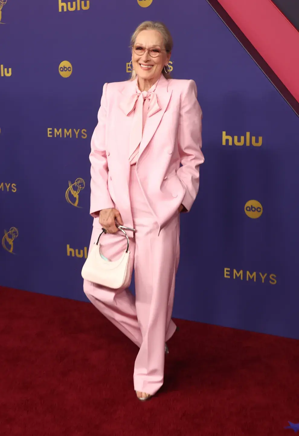 Meryl Streep en la alfombra roja de los Premios Emmy 2024.