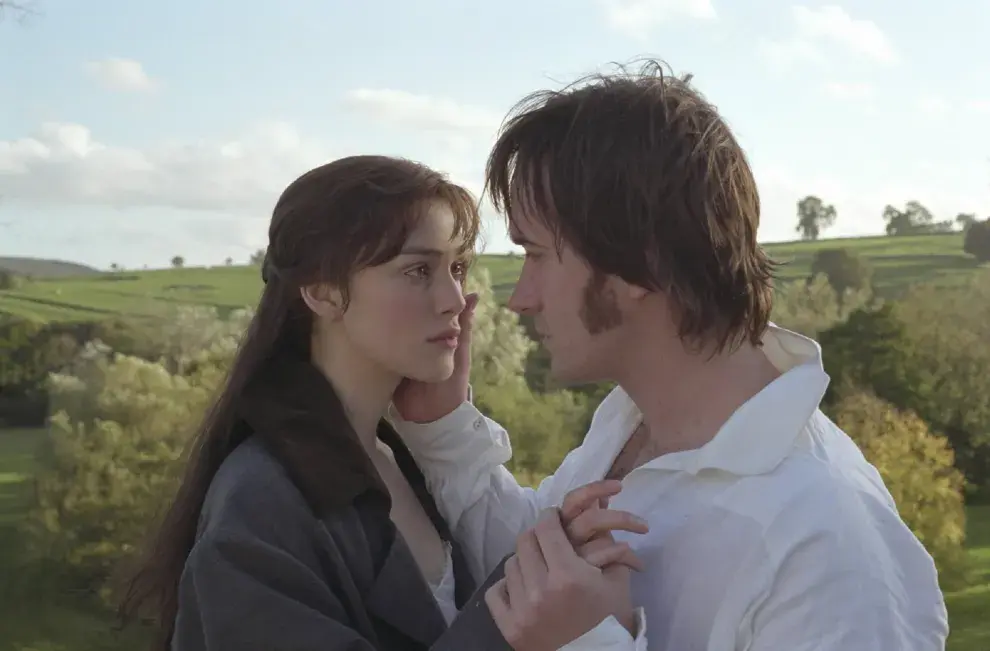 Keira Knightley y Matthew Macfadyen en Orgullo y prejuicio.