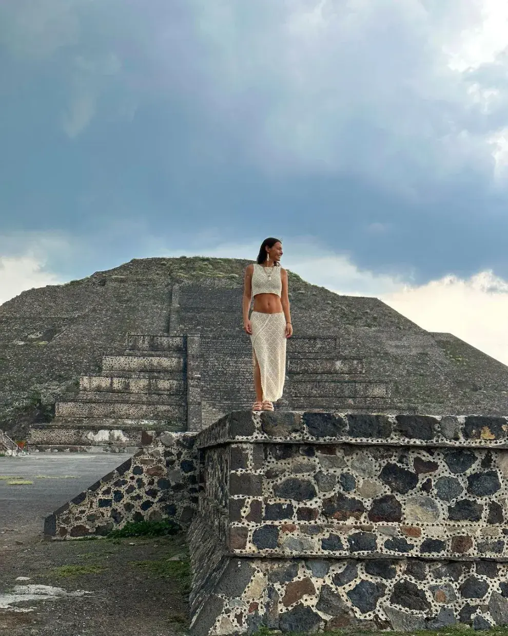 El look en crochet de Pampita.