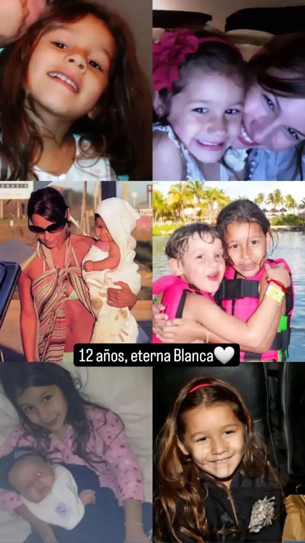 Captura de story de Pampita donde recordó el aniversario de la muerte de Blanquita.